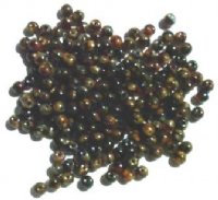 200 4mm Satin Tortoise Opal Round Glass Beads